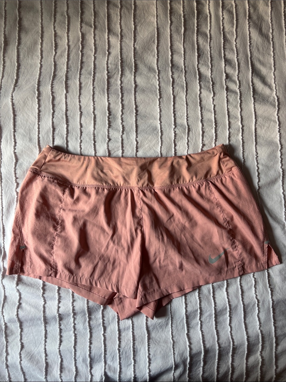 Nike Women's Salmon Pink Athletic Running Shorts